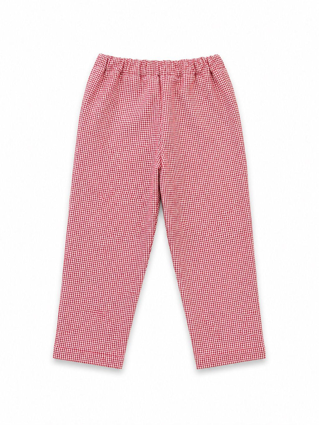 RED GINGHAM PANTS