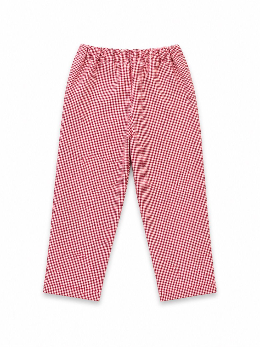 RED GINGHAM PANTS