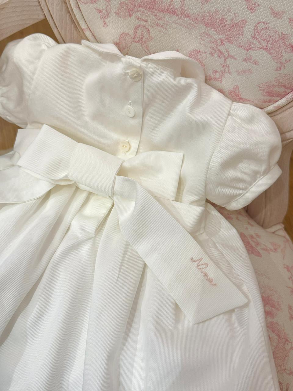 ALL WHITE SMOCKED DRESS