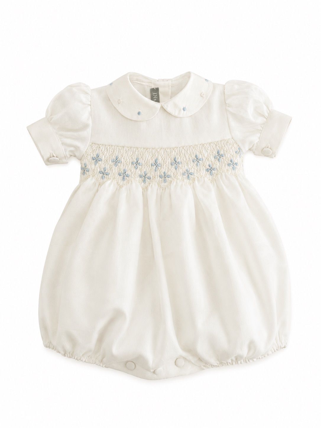BLUE SMOCKED ROMPERS