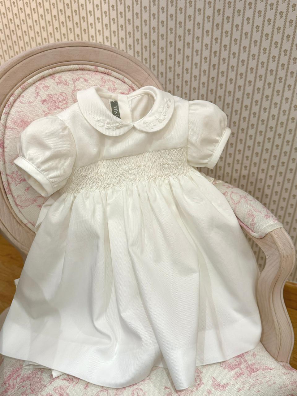 ALL WHITE SMOCKED DRESS